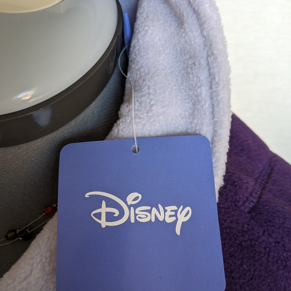 Disney VINTAGE Eeyore  Winnie The Pooh Purple 1/4 Zip Fleece Pullover Pocket NWT - Picture 11 of 15